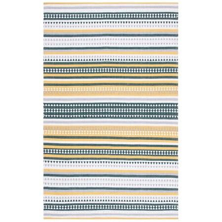 Safavieh 5 x 8 ft. Montauk Bohemian Hand Woven Rectangle Rug Yellow & Ivory MTK451D-5